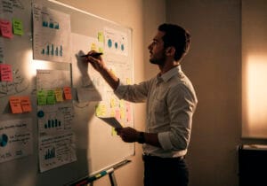 Step-by-step digital marketing process at BrandingzHub including analysis and strategy planning